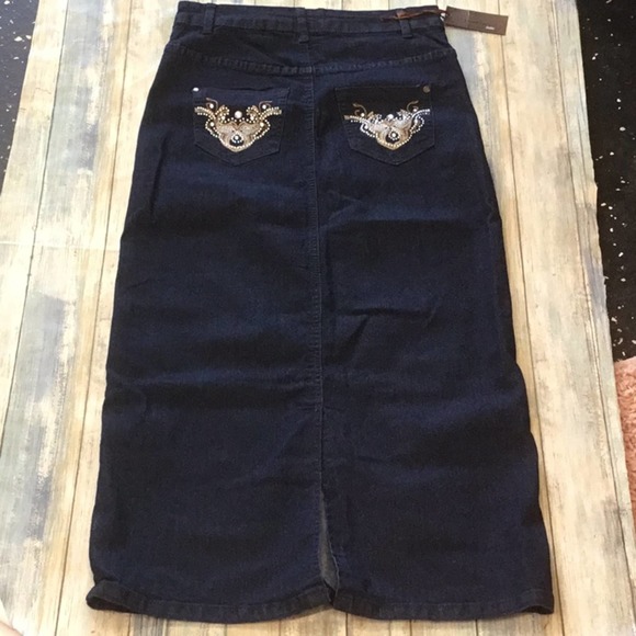 lovesweet Long Jean Skirt 10 - Picture 2 of 8